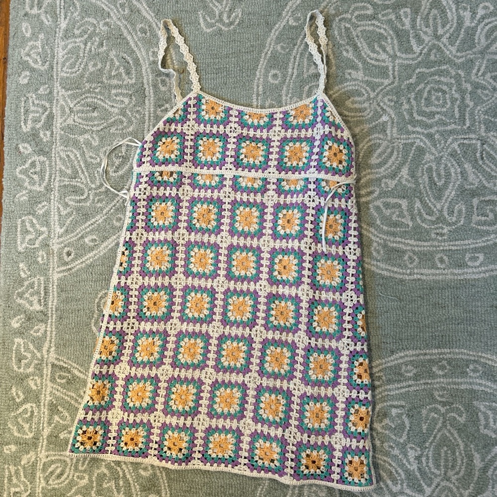 Zara Multicolor Crochet Dress